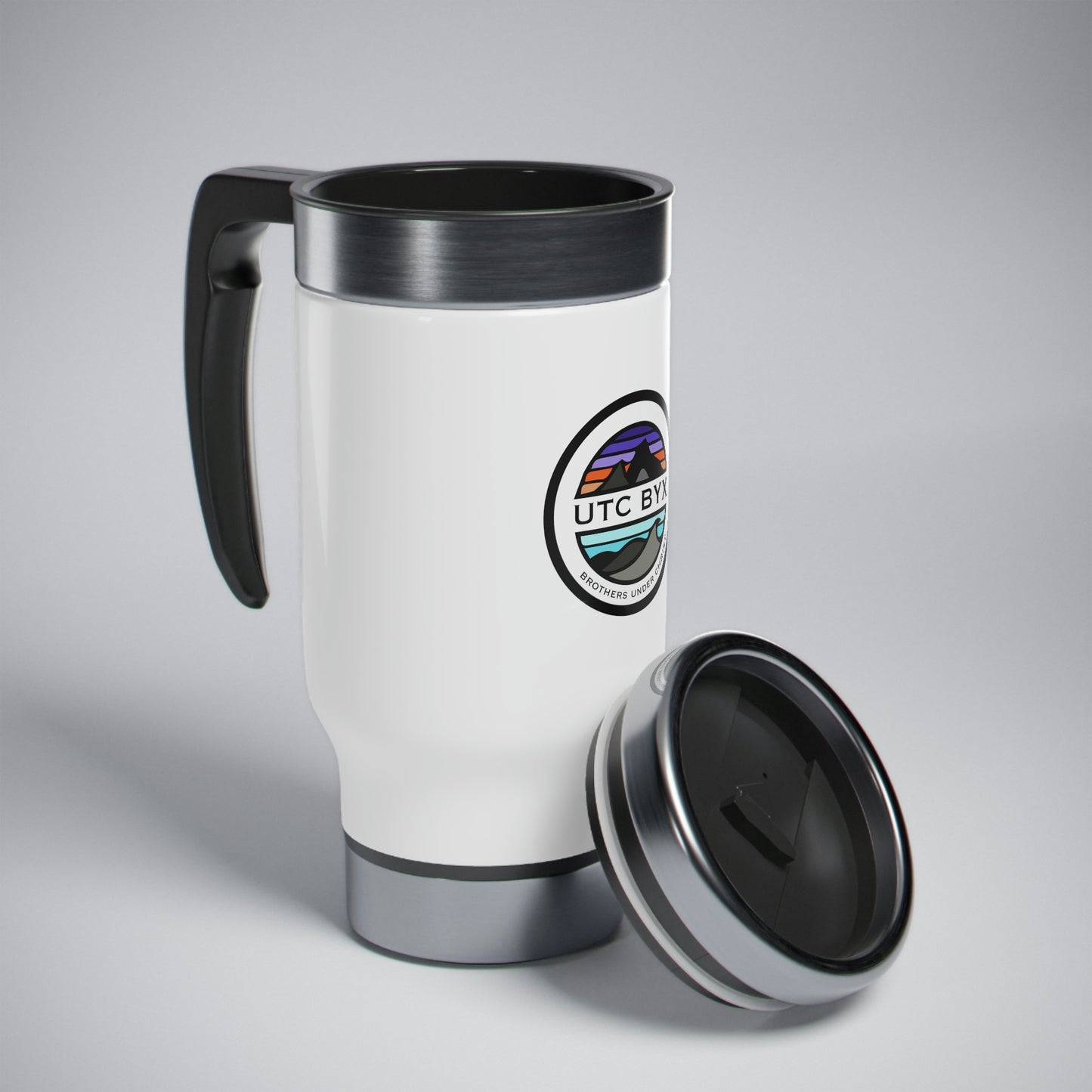 UTC BYX Stainless Steel Travel Mug with Handle, 14oz