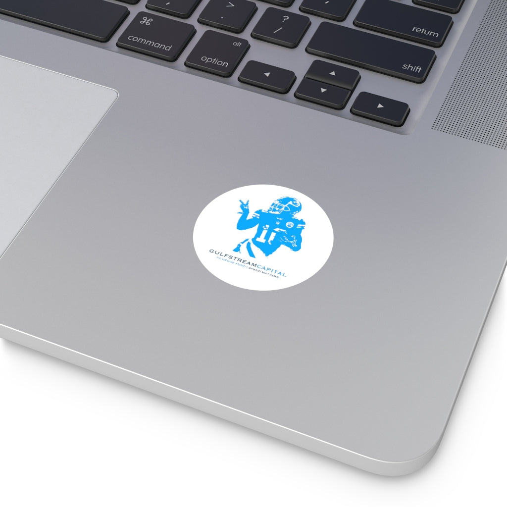 Gulfstream F4 Hedge Fund Speed Matters Round Vinyl Stickers