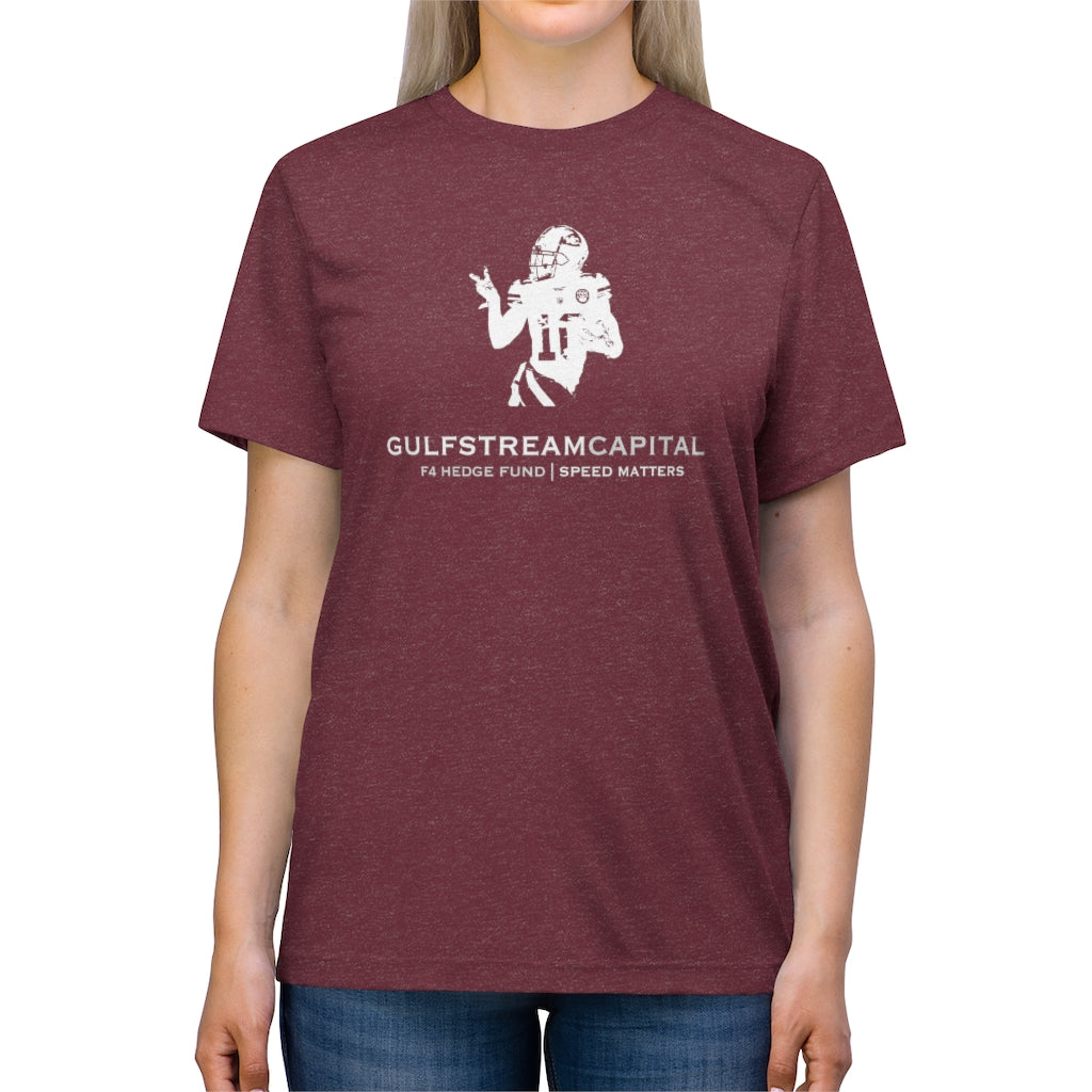 Gulfstream F4 Hedge Fund Speed Matters Unisex Triblend Tee