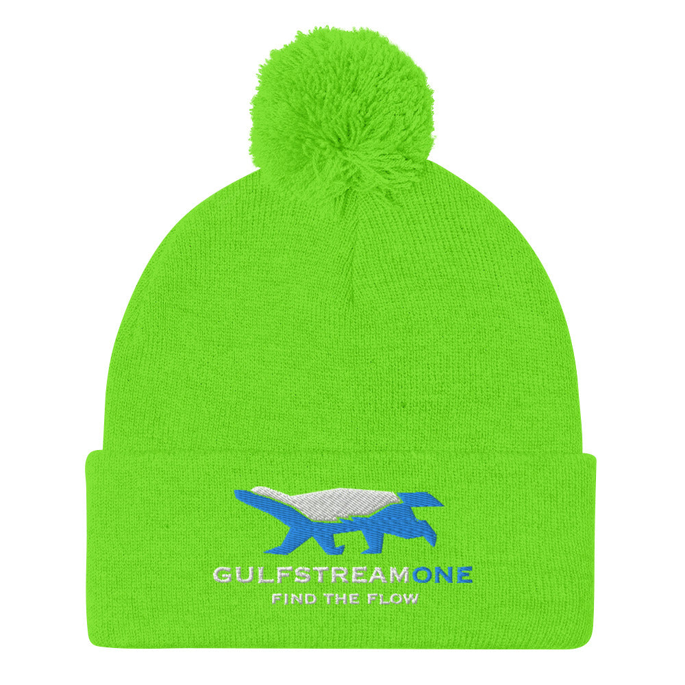 The Wells Collection: Gulfstream Honeybadger Pom-Pom Beanie