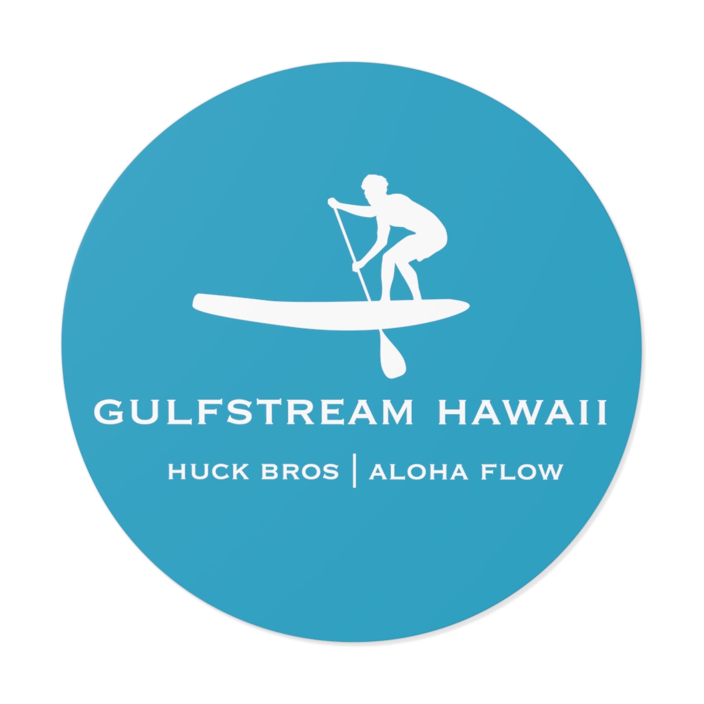 Gulfstream Hawaii SUP Round Vinyl Stickers