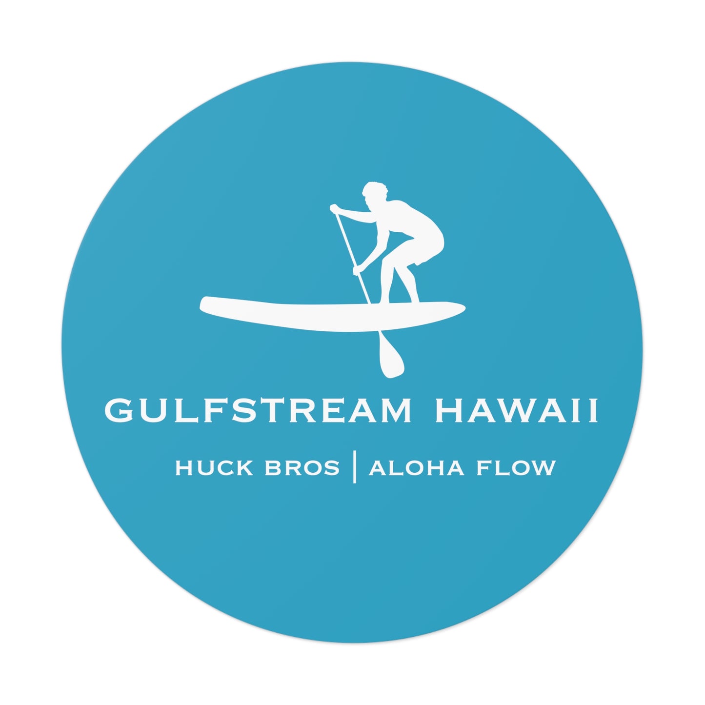 Gulfstream Hawaii SUP Round Vinyl Stickers