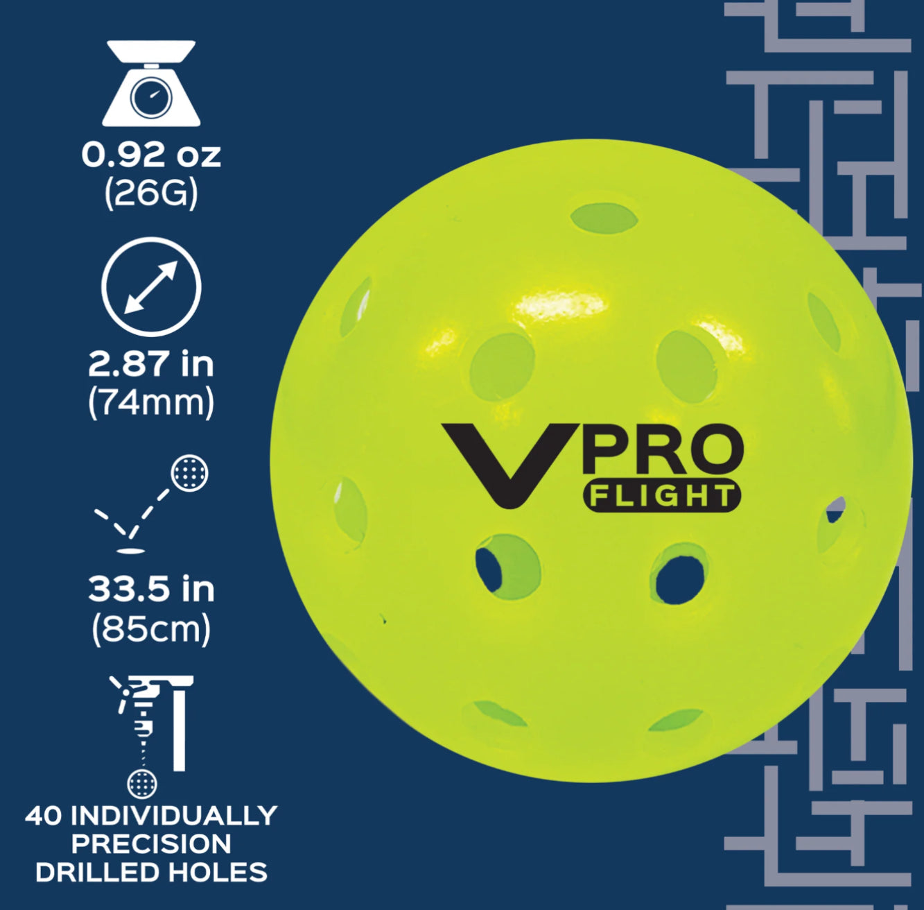 Vulcan VPRO Flight Outdoor Pickleballs (Gen 2) - Official Ball of the PPA Tour