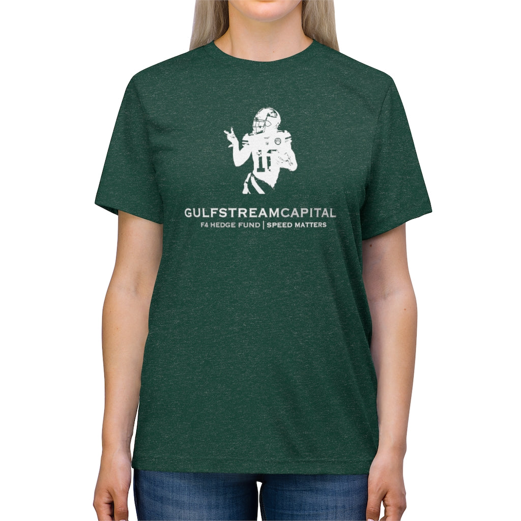 Gulfstream F4 Hedge Fund Speed Matters Unisex Triblend Tee