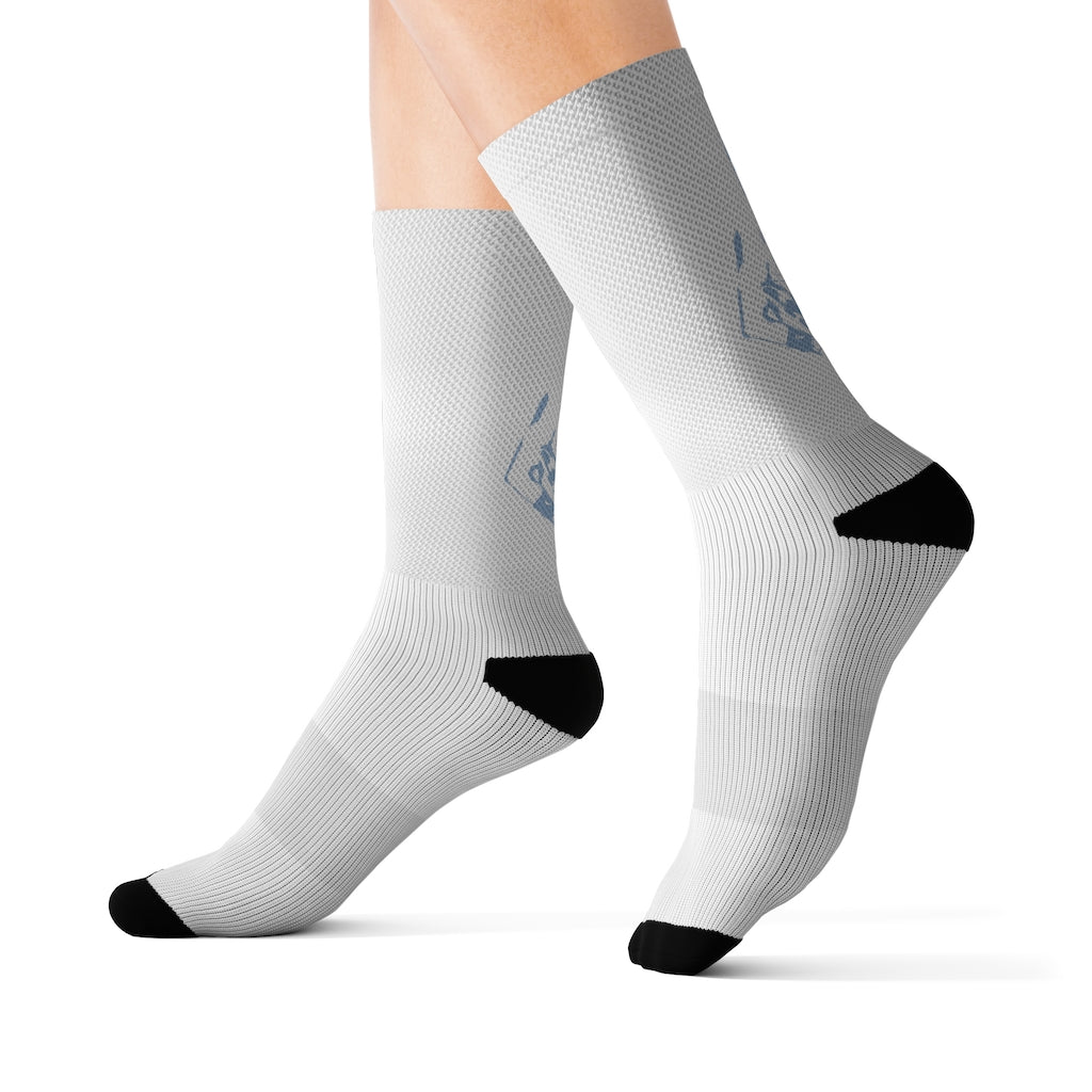 Rafa White Sublimation Socks