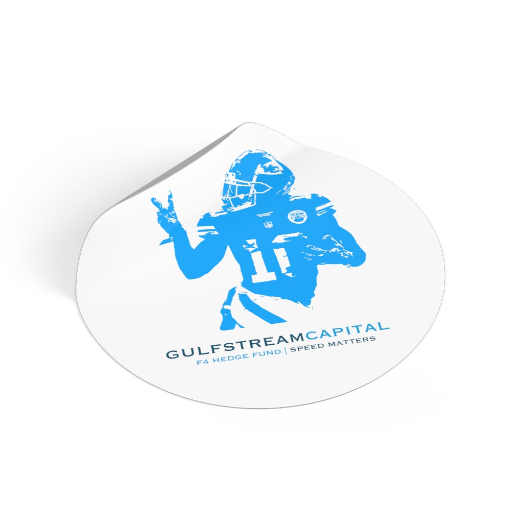 Gulfstream F4 Hedge Fund Speed Matters Round Vinyl Stickers