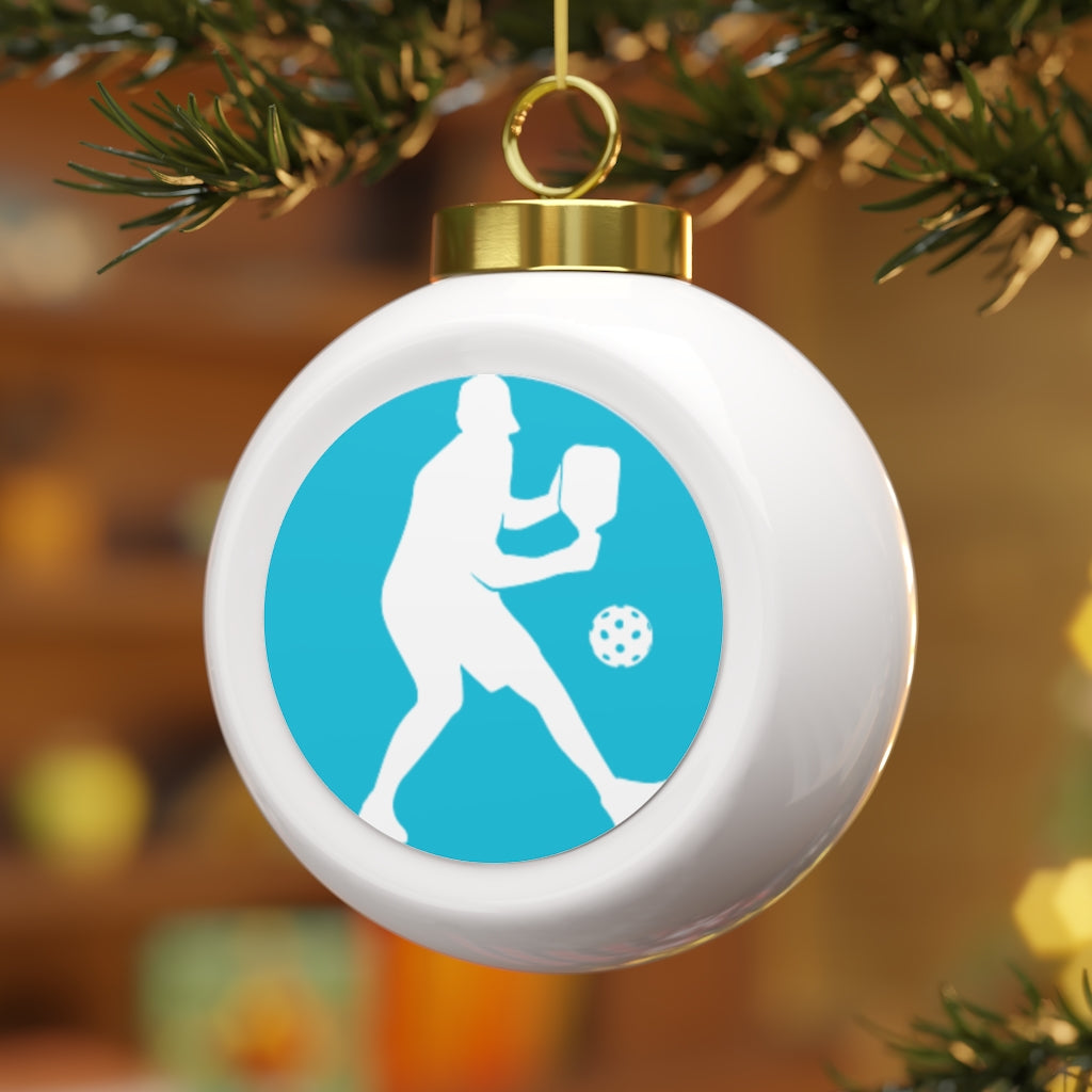 Pickleball Gulfstream Christmas Ball Ornament