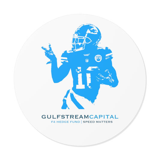 Gulfstream F4 Hedge Fund Speed Matters Round Vinyl Stickers