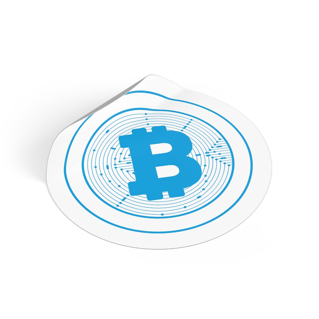 World Class Gulfstream Bitcoin Blue Round Vinyl Stickers