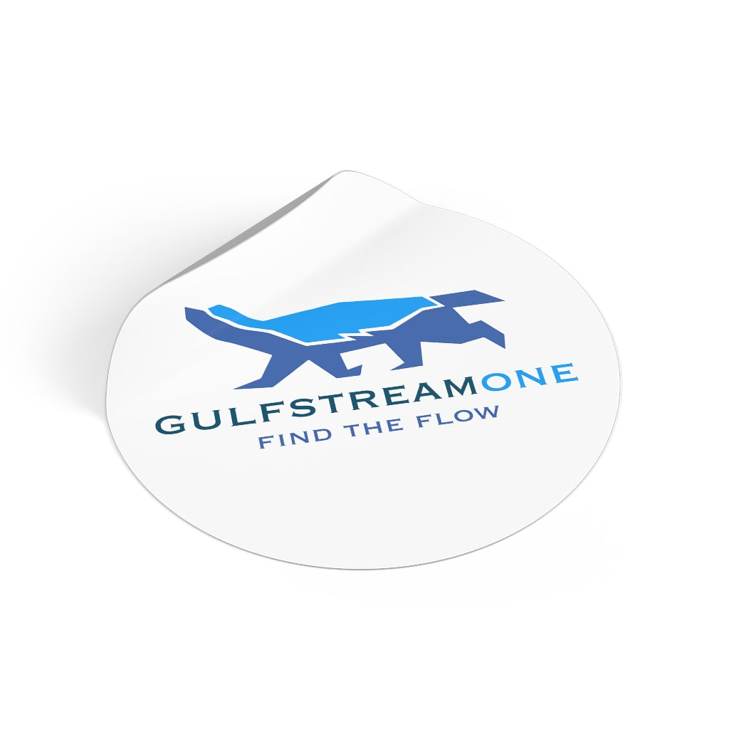 The Wells Collection: Gulfstream Honeybadger Round Vinyl Stickers