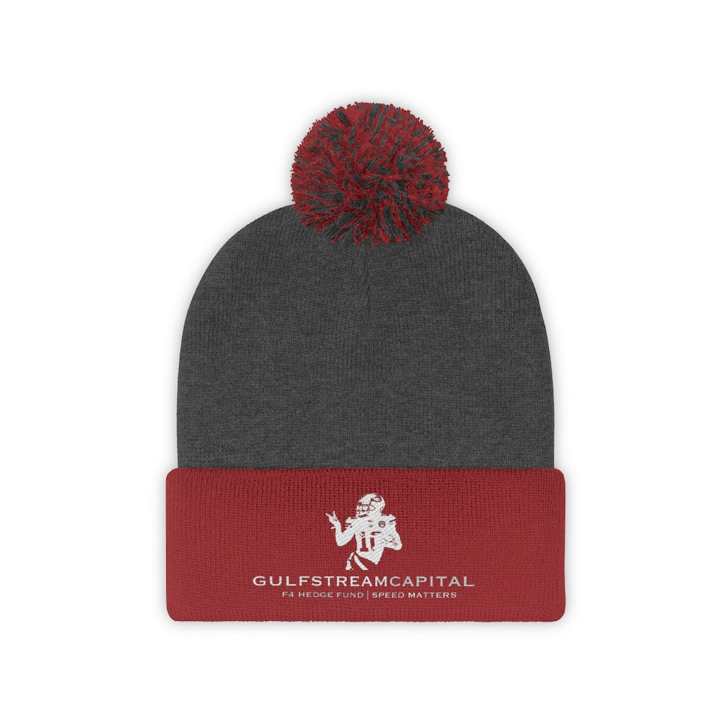 Gulfstream F4 Hedge Fund Speed Matters Pom Pom Beanie