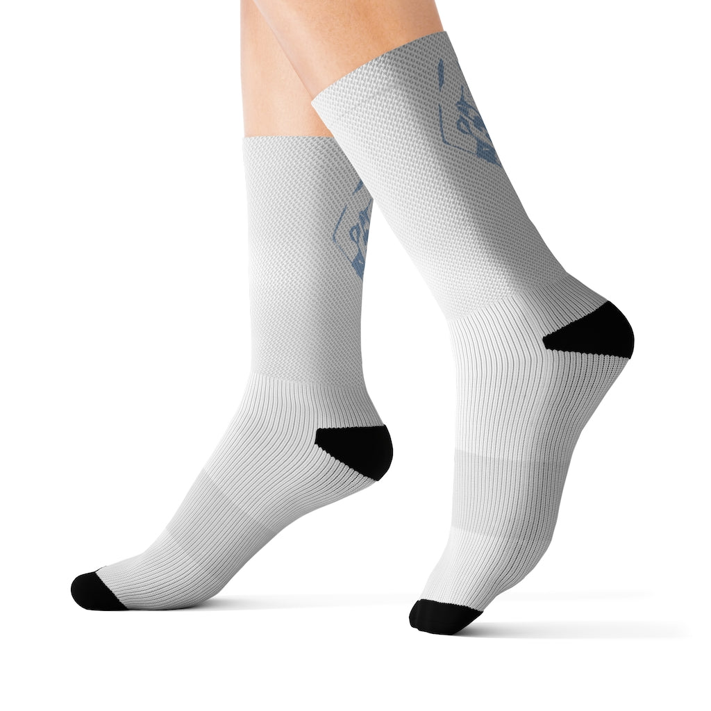 Rafa White Sublimation Socks