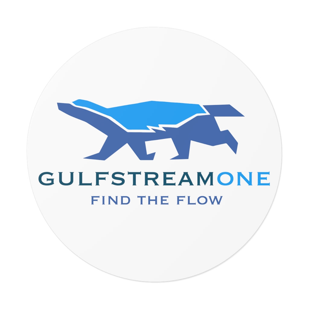 The Wells Collection: Gulfstream Honeybadger Round Vinyl Stickers