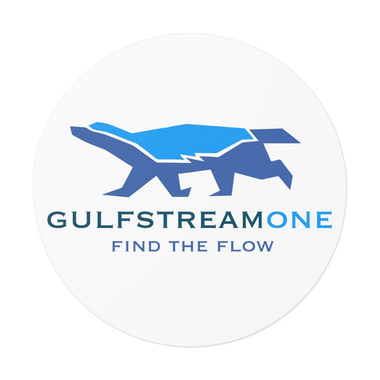 The Wells Collection: Gulfstream Honeybadger Round Vinyl Stickers