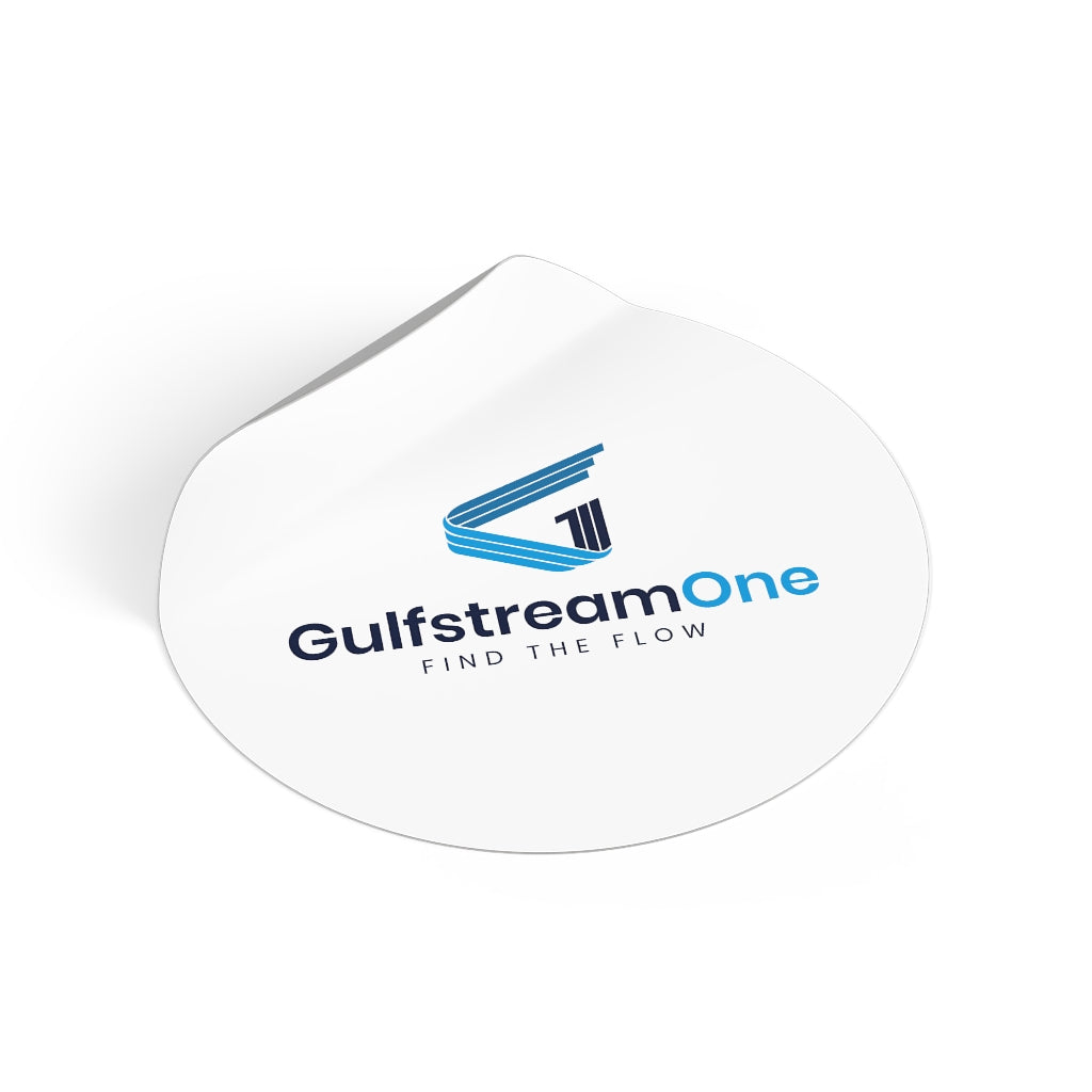 Gulfstream Round Vinyl Stickers