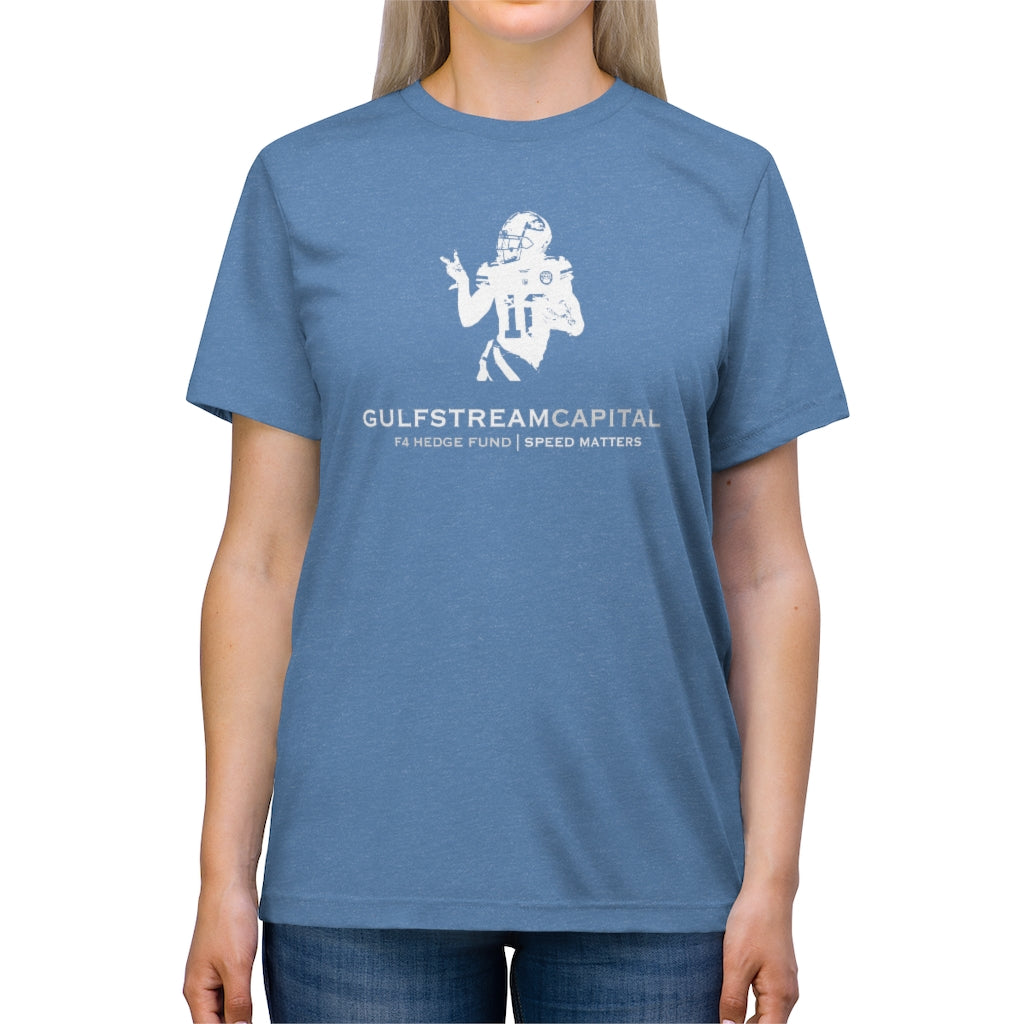 Gulfstream F4 Hedge Fund Speed Matters Unisex Triblend Tee