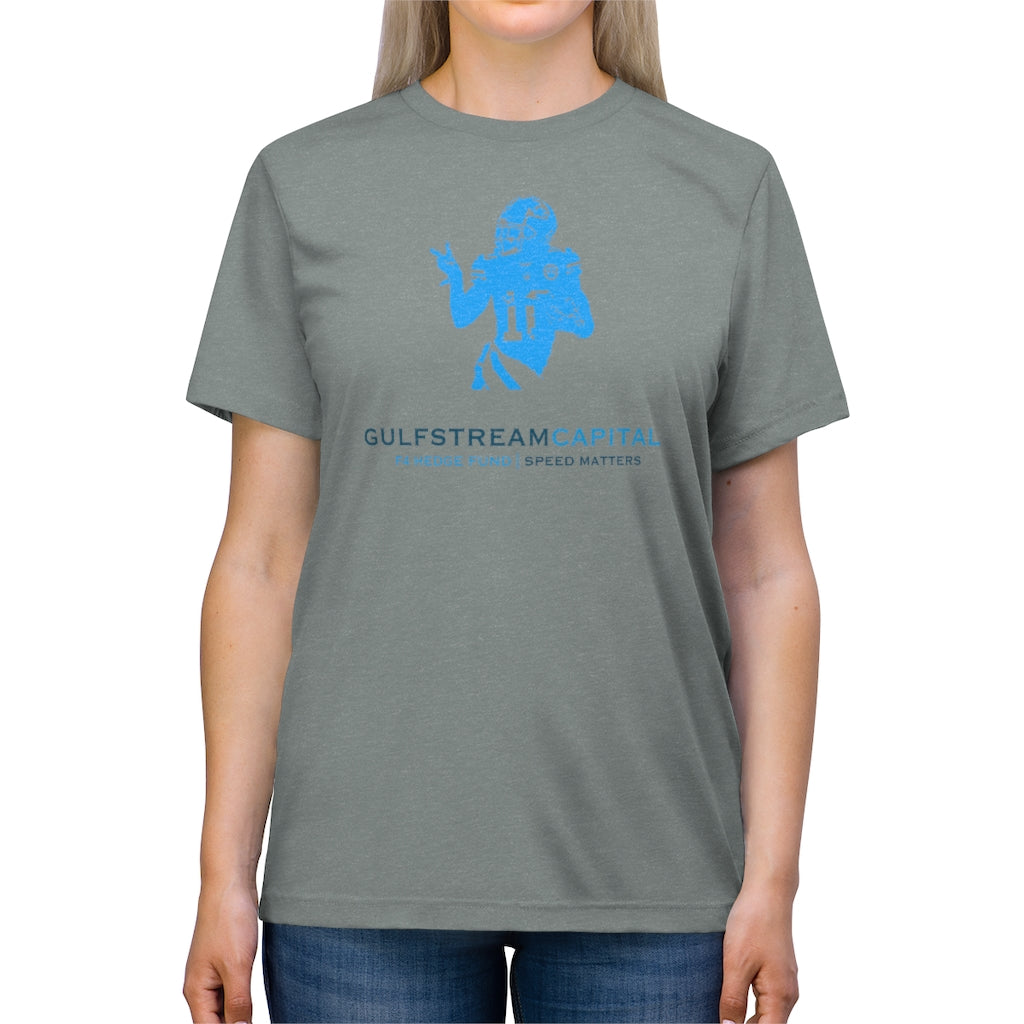 Gulfstream F4 Hedge Fund Speed Matters Unisex Triblend Tee