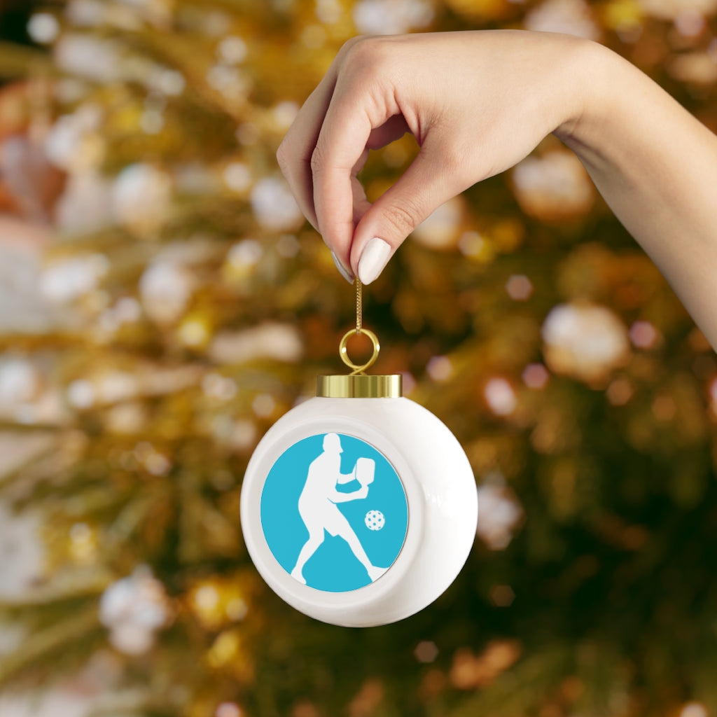 Pickleball Gulfstream Christmas Ball Ornament