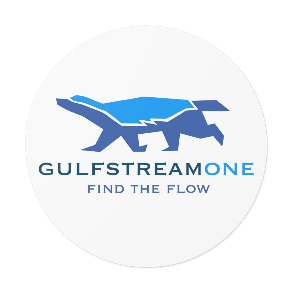 The Wells Collection: Gulfstream Honeybadger Round Vinyl Stickers