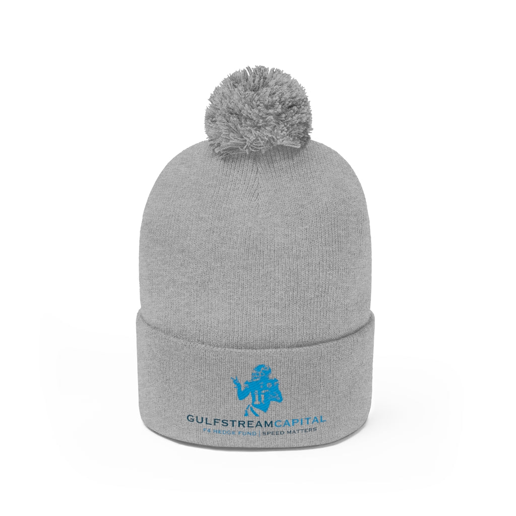 Gulfstream F4 Hedge Fund Speed Matters Pom Pom Beanie