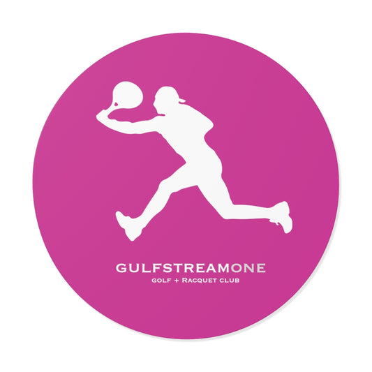 Rafa Pink Round Vinyl Stickers