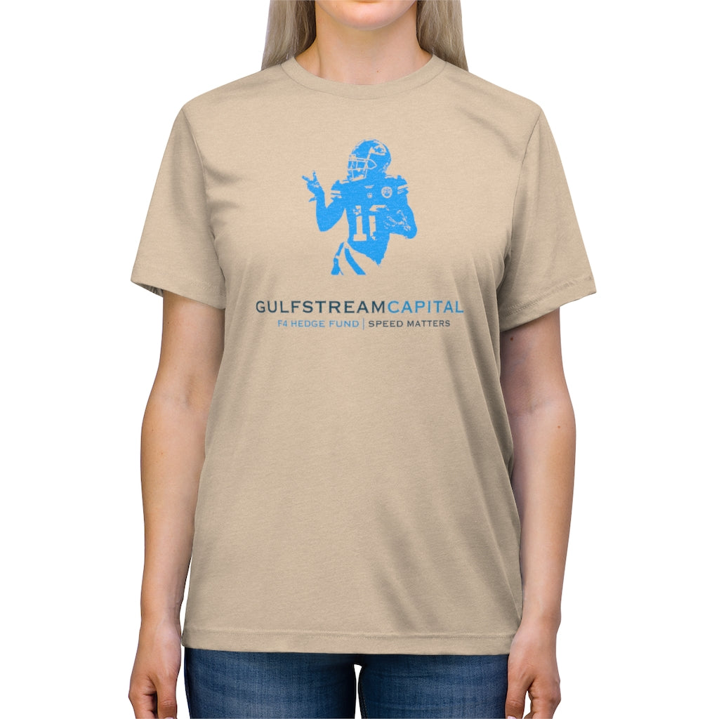 Gulfstream F4 Hedge Fund Speed Matters Unisex Triblend Tee