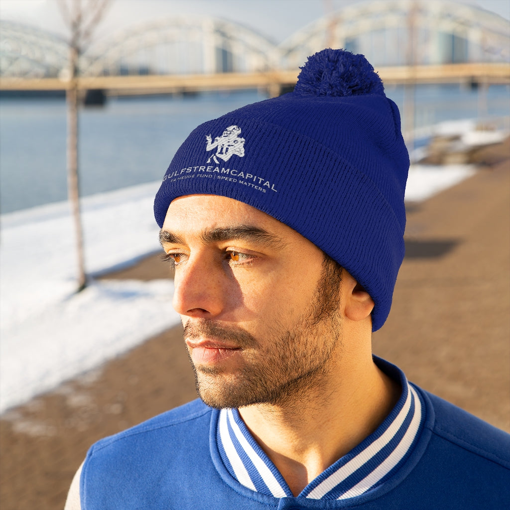 Gulfstream F4 Hedge Fund Speed Matters Pom Pom Beanie