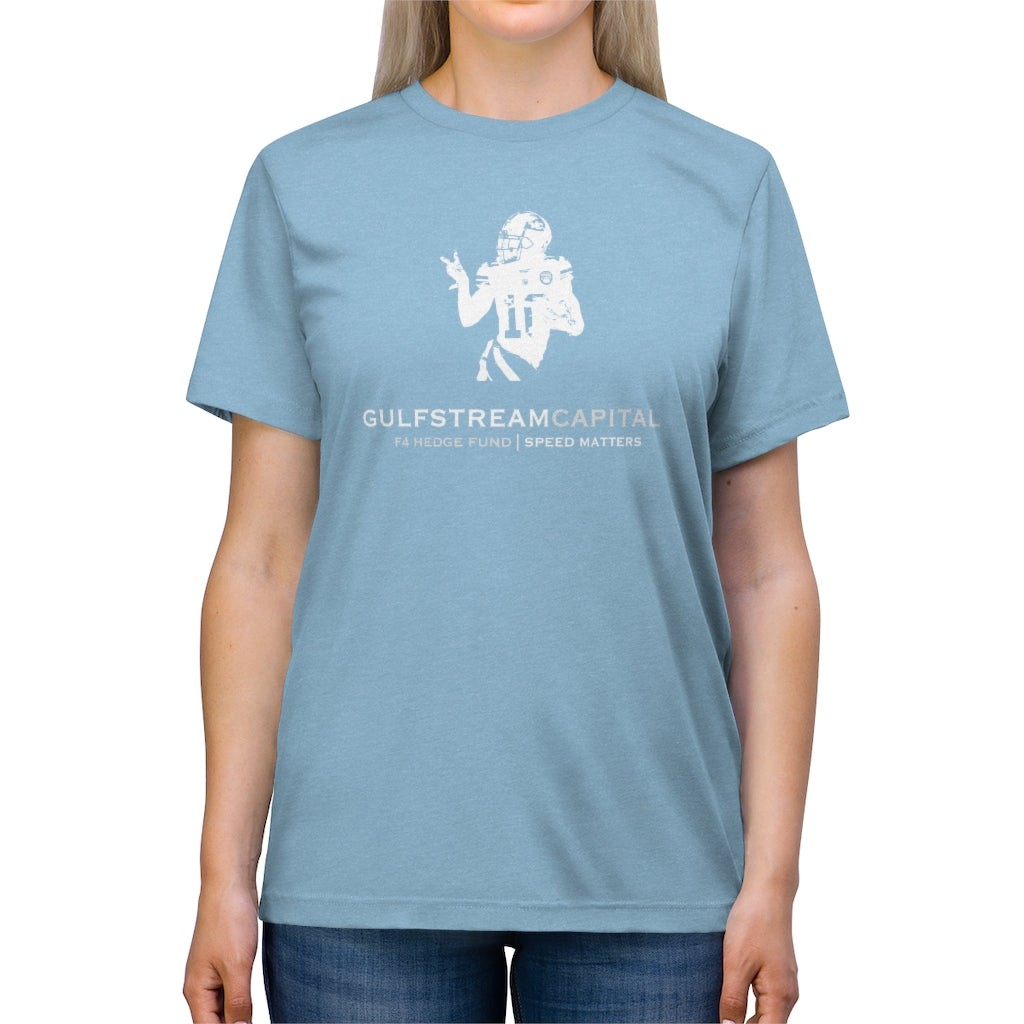 Gulfstream F4 Hedge Fund Speed Matters Unisex Triblend Tee