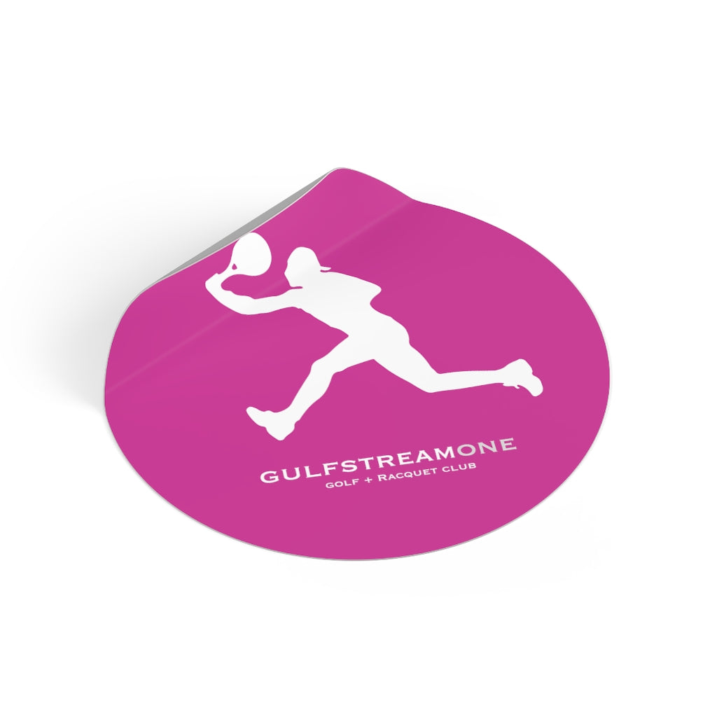Rafa Pink Round Vinyl Stickers