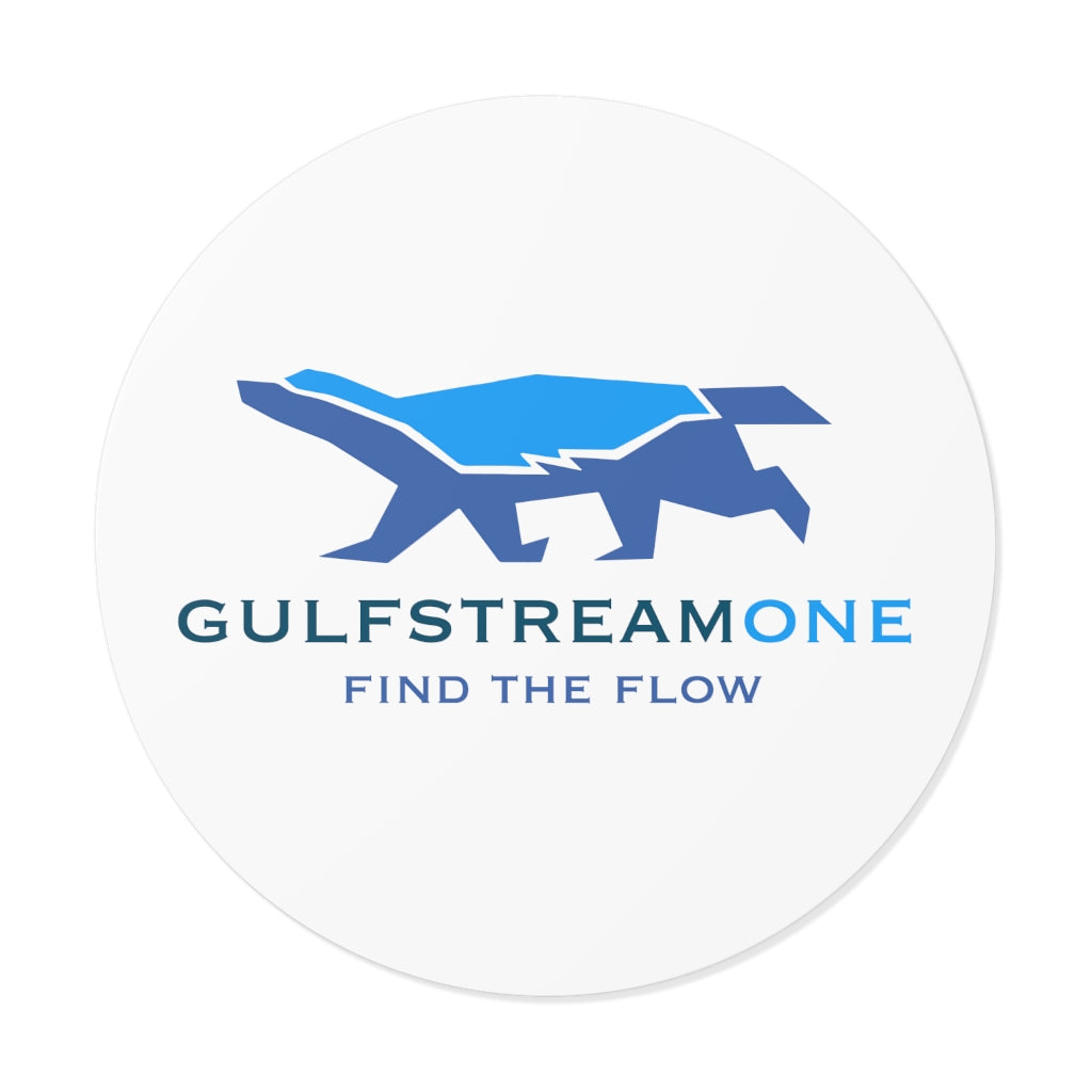 The Wells Collection: Gulfstream Honeybadger Round Vinyl Stickers