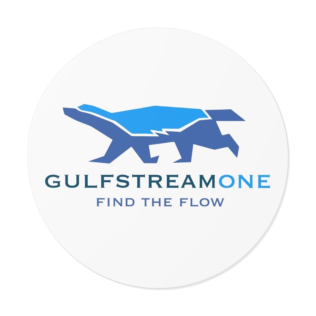 The Wells Collection: Gulfstream Honeybadger Round Vinyl Stickers