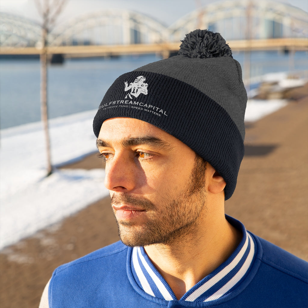 Gulfstream F4 Hedge Fund Speed Matters Pom Pom Beanie