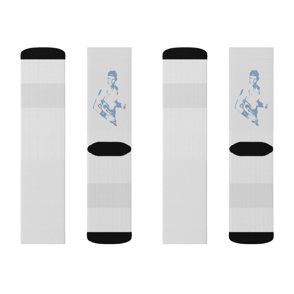 Rafa White Sublimation Socks