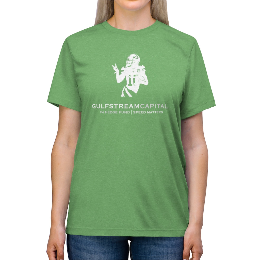 Gulfstream F4 Hedge Fund Speed Matters Unisex Triblend Tee