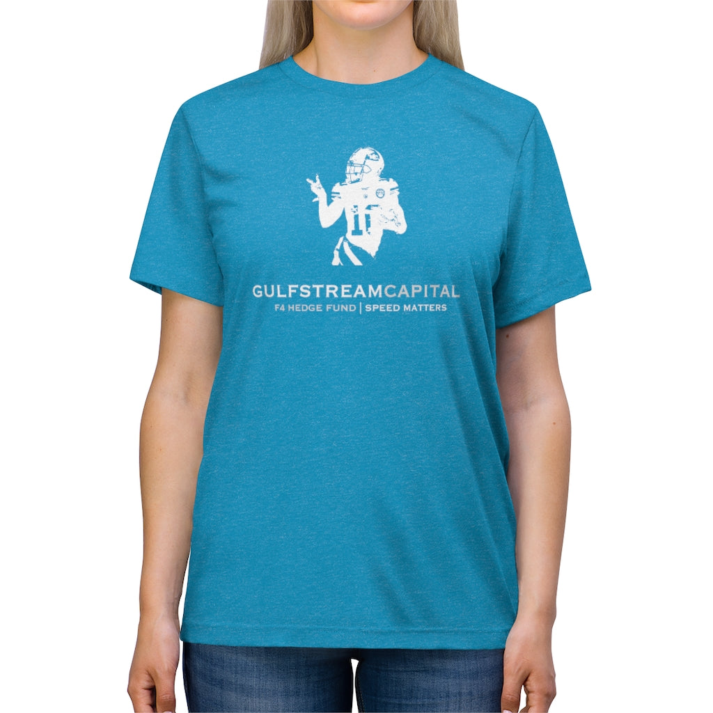 Gulfstream F4 Hedge Fund Speed Matters Unisex Triblend Tee