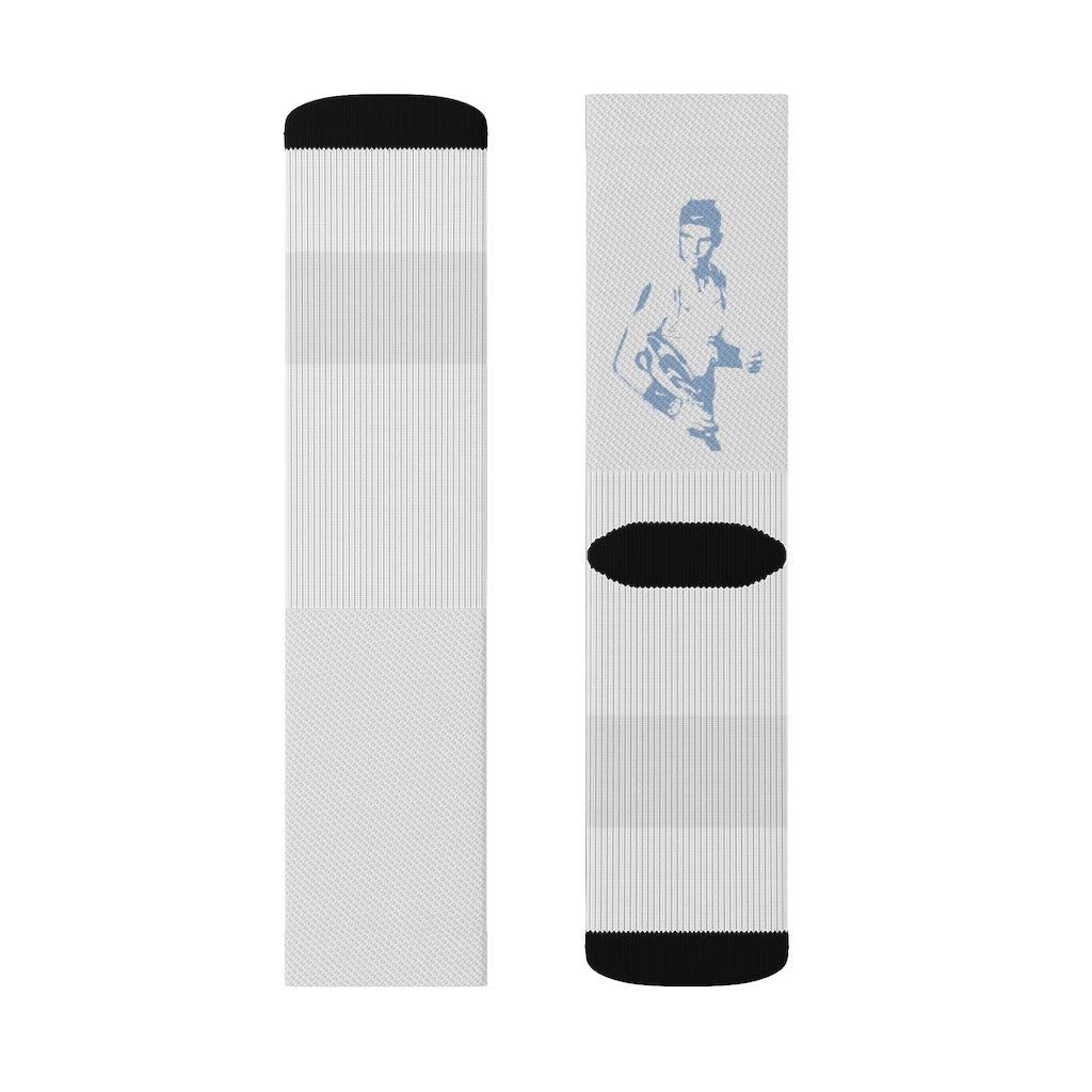 Rafa White Sublimation Socks