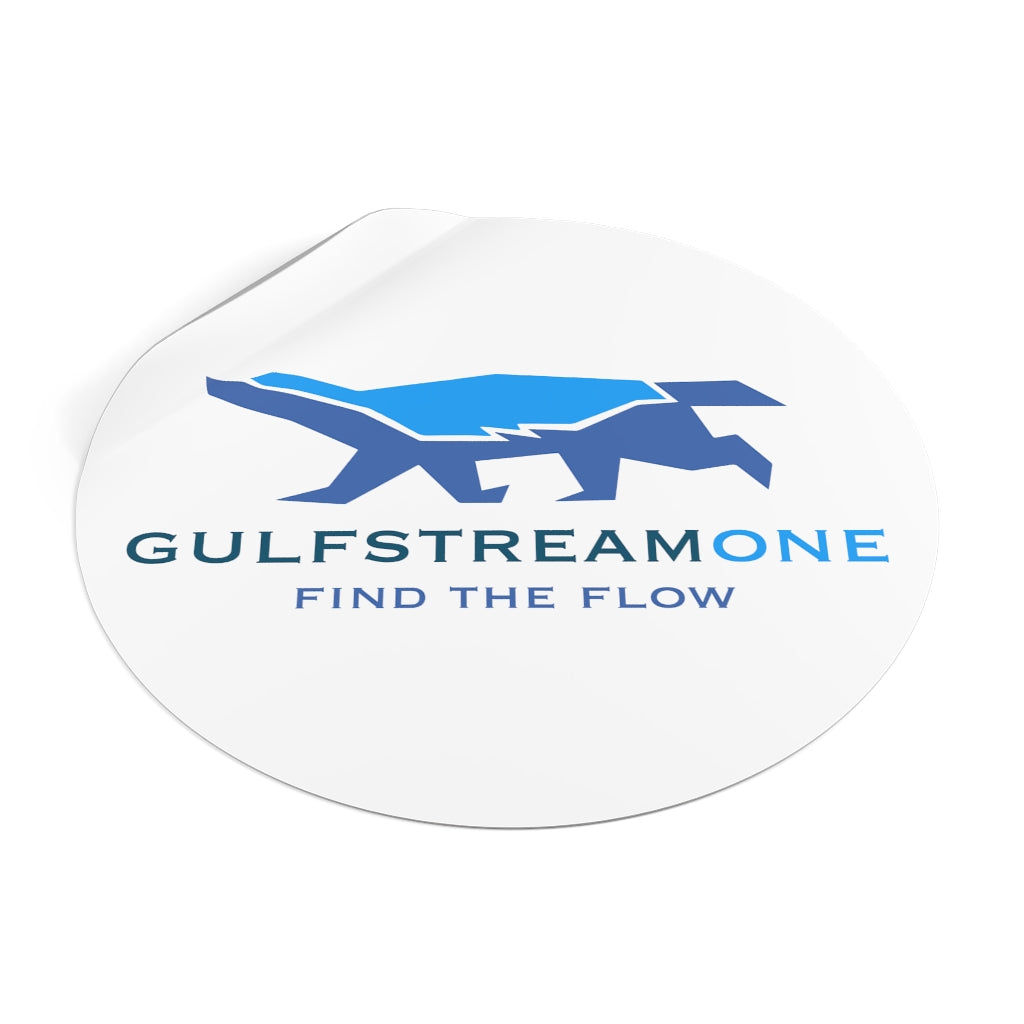 The Wells Collection: Gulfstream Honeybadger Round Vinyl Stickers