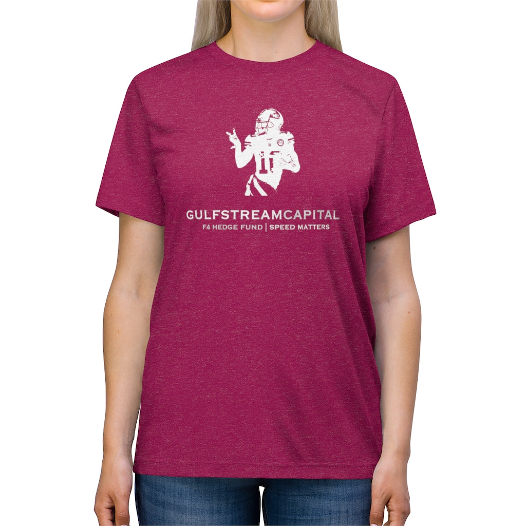 Gulfstream F4 Hedge Fund Speed Matters Unisex Triblend Tee
