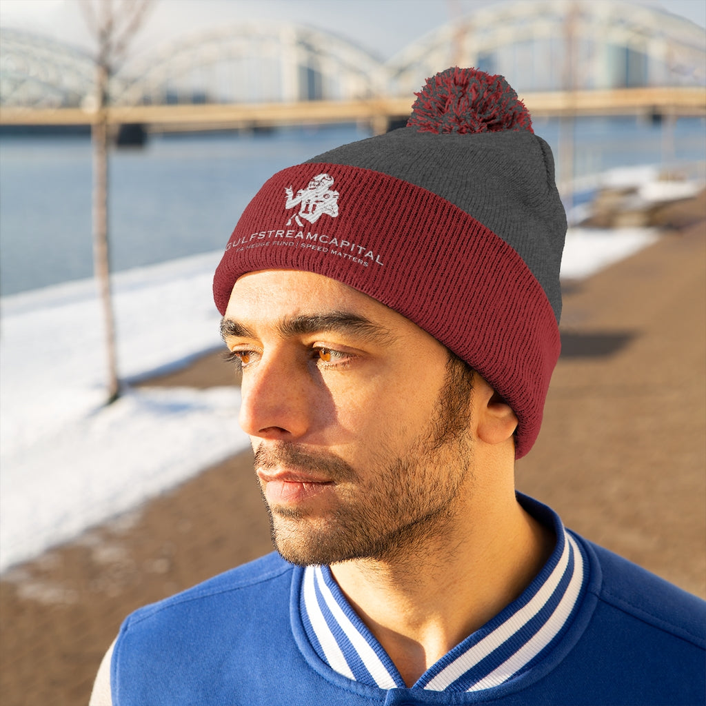Gulfstream F4 Hedge Fund Speed Matters Pom Pom Beanie