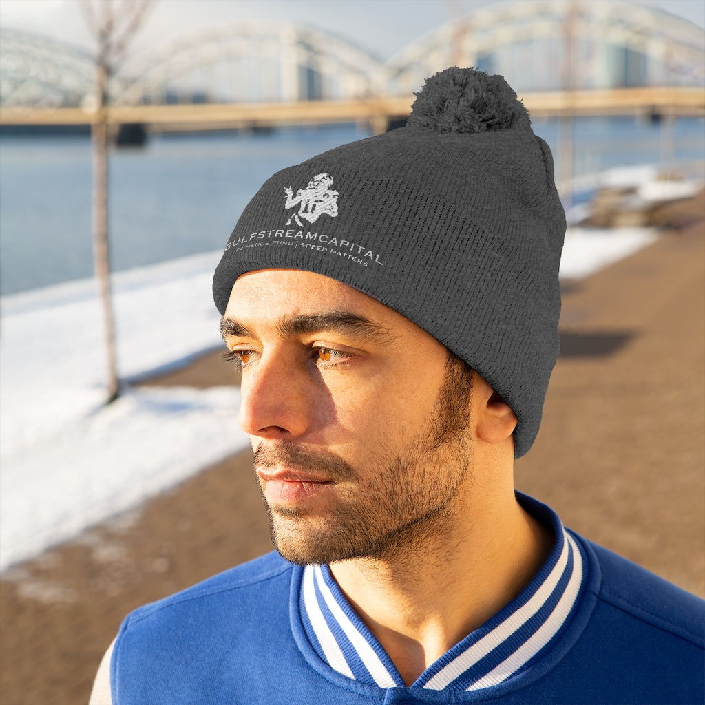 Gulfstream F4 Hedge Fund Speed Matters Pom Pom Beanie
