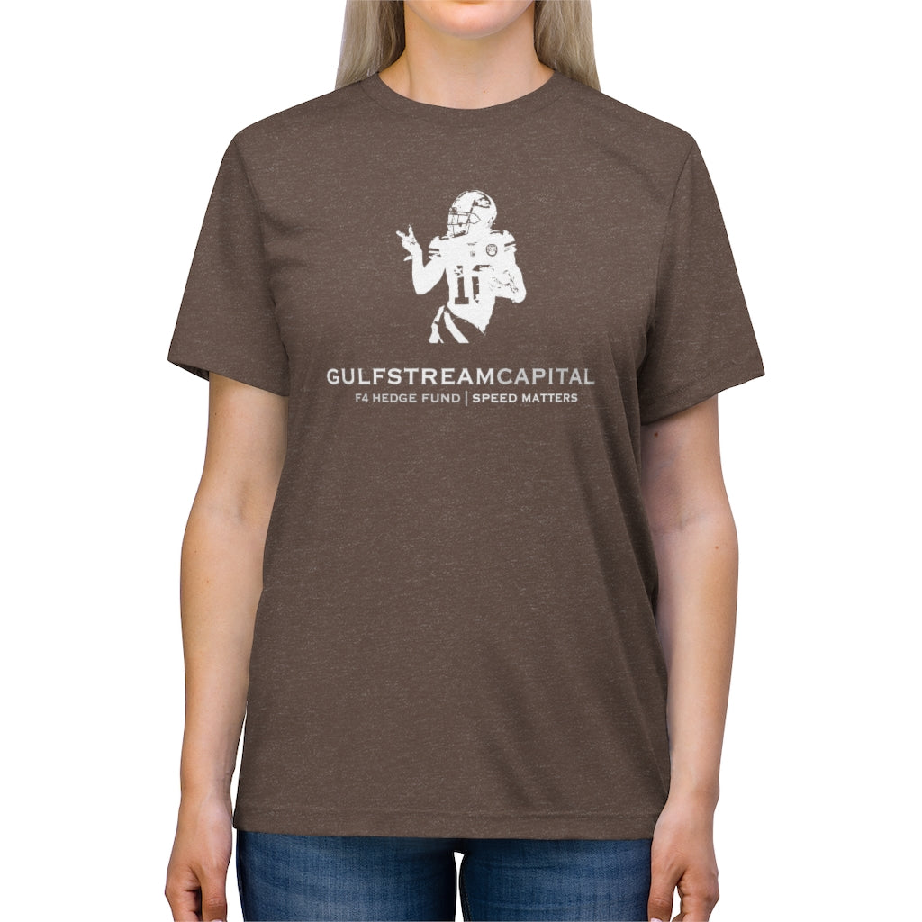Gulfstream F4 Hedge Fund Speed Matters Unisex Triblend Tee