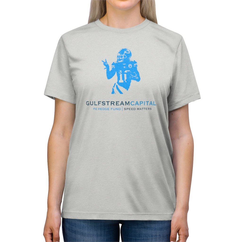 Gulfstream F4 Hedge Fund Speed Matters Unisex Triblend Tee