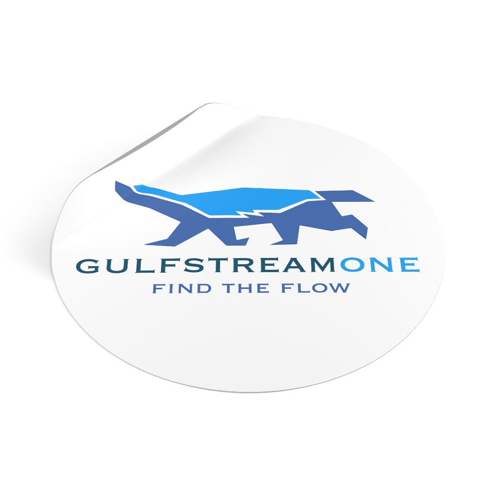 The Wells Collection: Gulfstream Honeybadger Round Vinyl Stickers