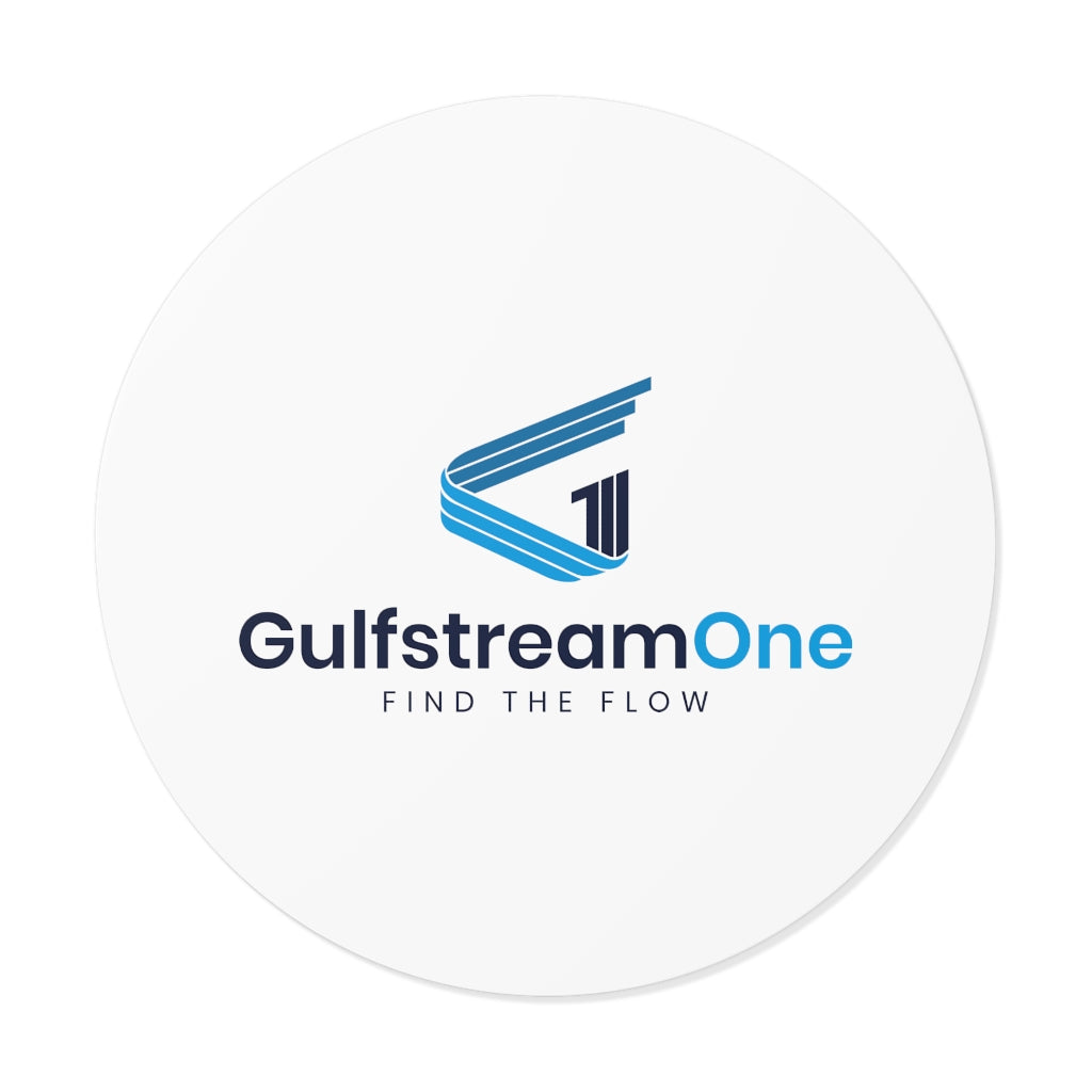 Gulfstream Round Vinyl Stickers