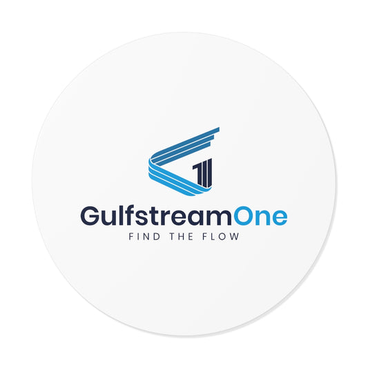 Gulfstream Round Vinyl Stickers