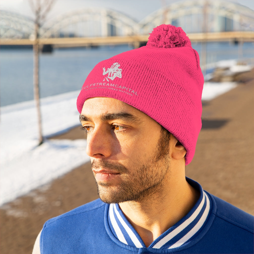 Gulfstream F4 Hedge Fund Speed Matters Pom Pom Beanie