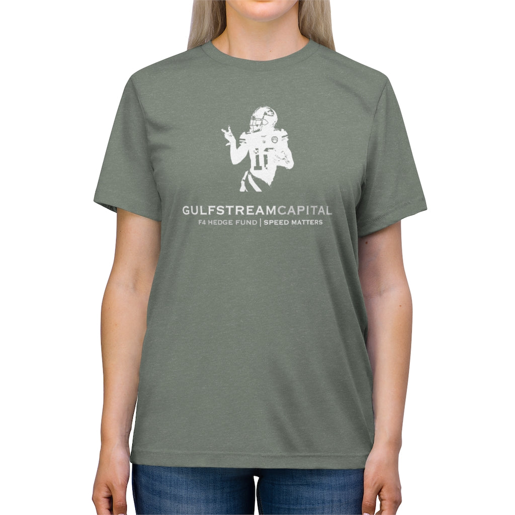 Gulfstream F4 Hedge Fund Speed Matters Unisex Triblend Tee